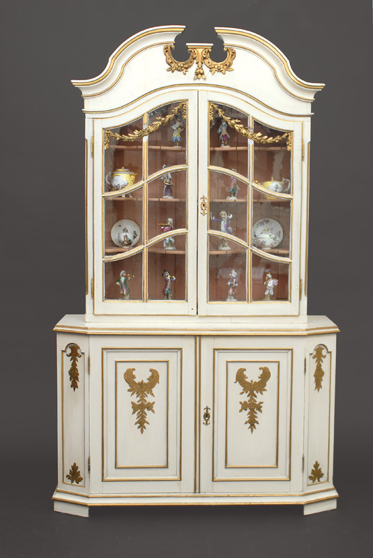 A baroque glass cabinet
