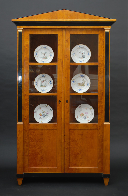 A rare pair of Biedermeier glass cabinets - image 2
