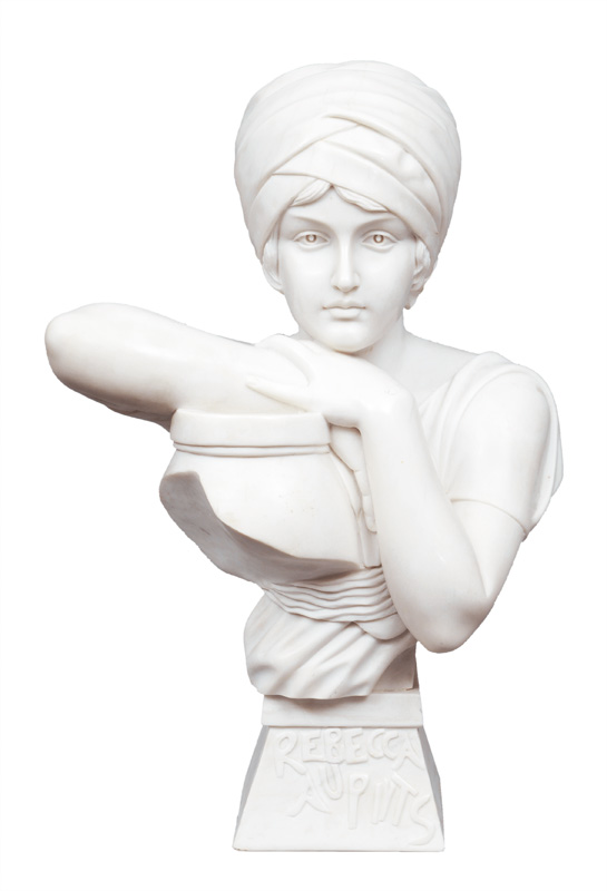 A marble bust "Rebecca at the spring"