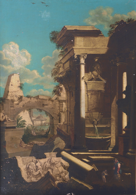 Italian Landscape with Ruins