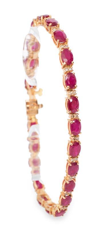 A ruby diamond bracelet