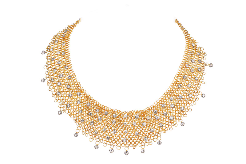 A modern, high carat diamond necklace