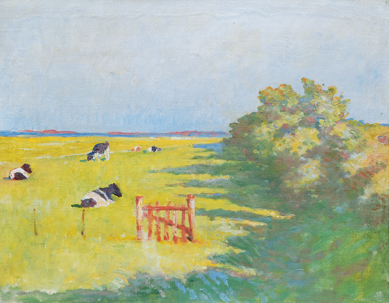 Coastal Landscape with Cows