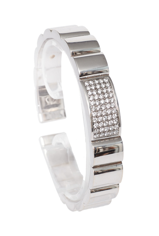 A diamond bangle bracelet