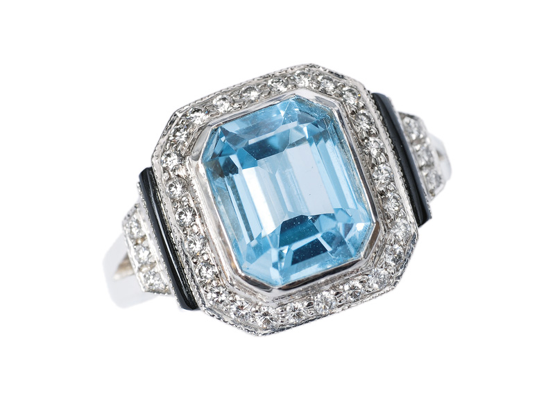 Aquamarin-Brillant-Ring