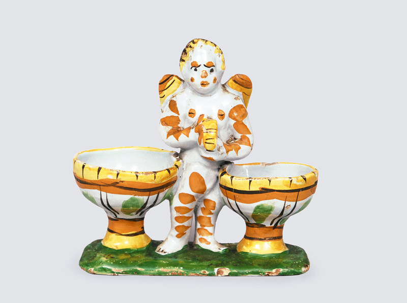 Doppel-Gewürzschälchen mit Engelsfigur