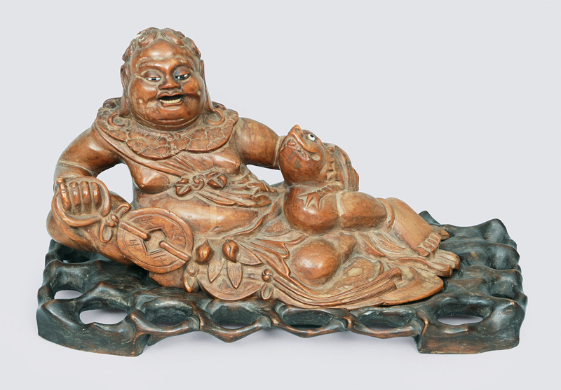 A god figure "Liu Hai" on openworked base