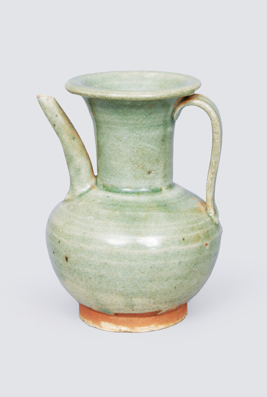 A small ewer with seladon glaze