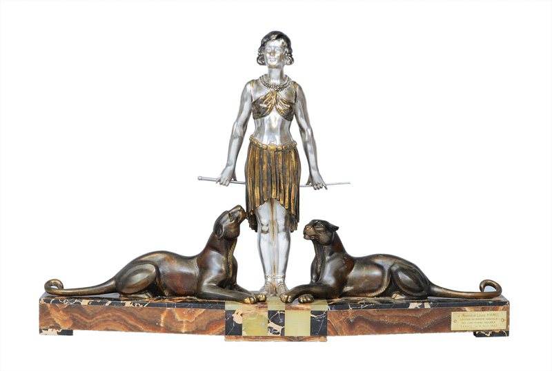 An Art-déco figure "Panther tamer"