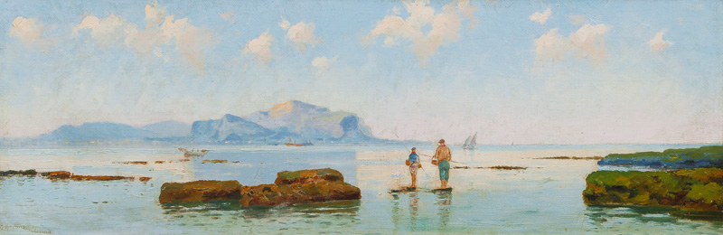 Fischer in der Bucht von Palermo