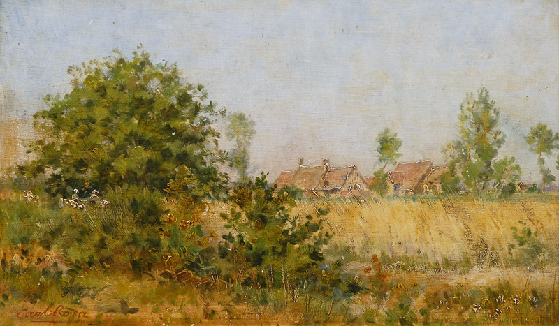 Mario Carl-Rosa - Weizenfeld in französischer Landschaft Weizenfeld in französischer Landschaft