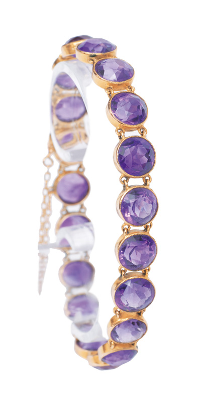 A Victorian amethyst bracelet