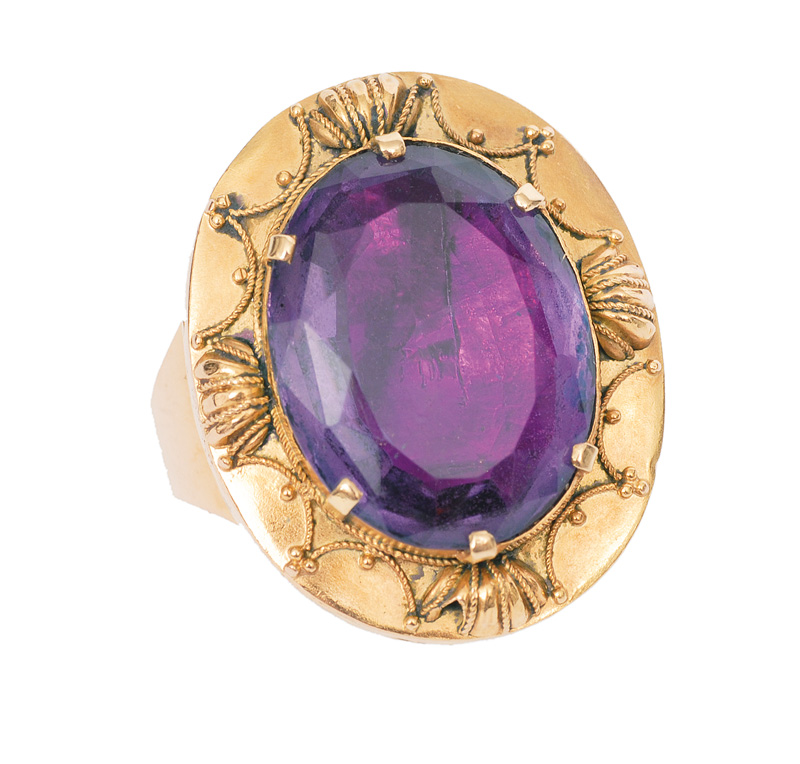 Großer Viktorianischer Amethyst-Ring