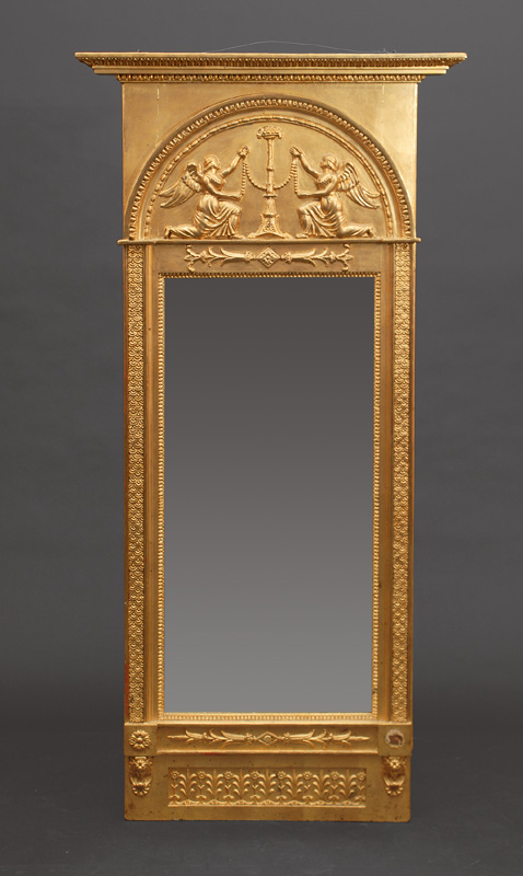 An Empire mirror with scenes of goddess