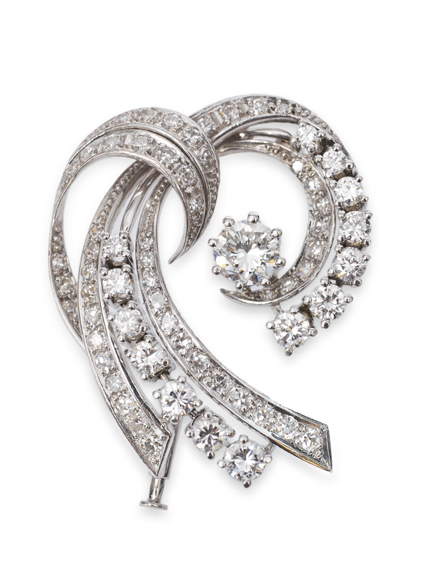 A diamond brooch