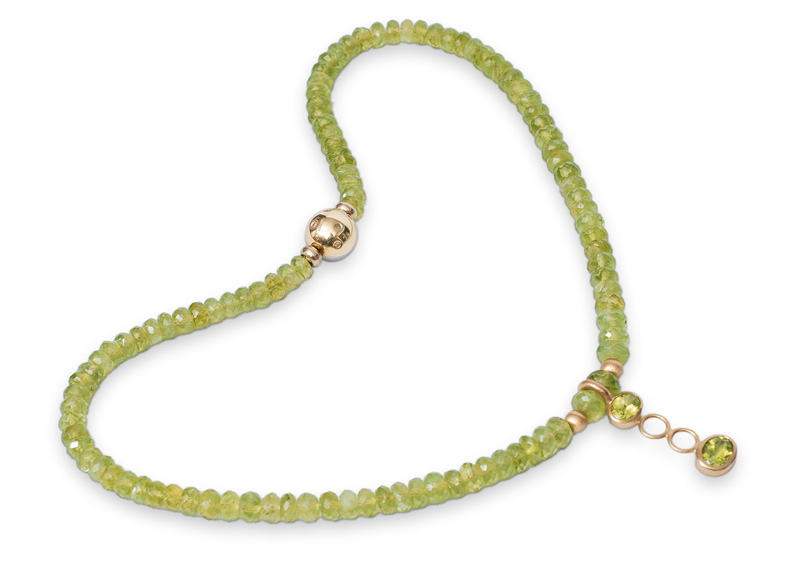 A peridot necklace