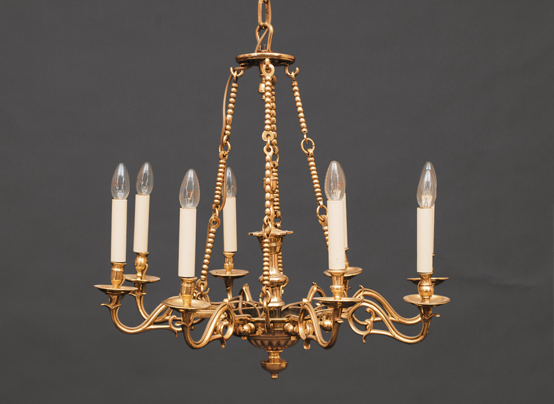 A baroque ceiling light