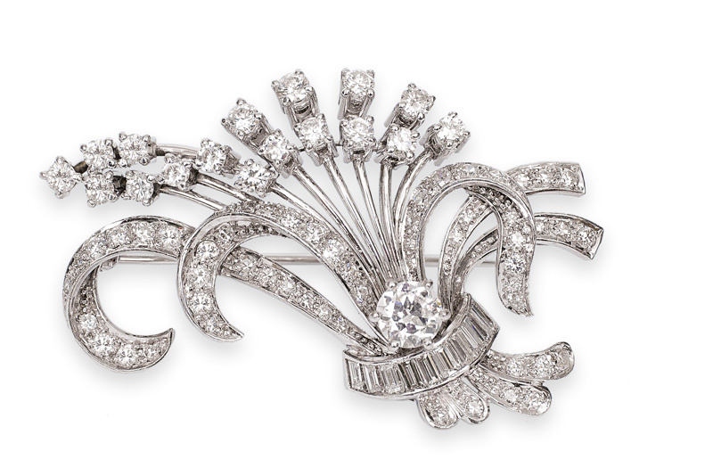 A diamond brooch