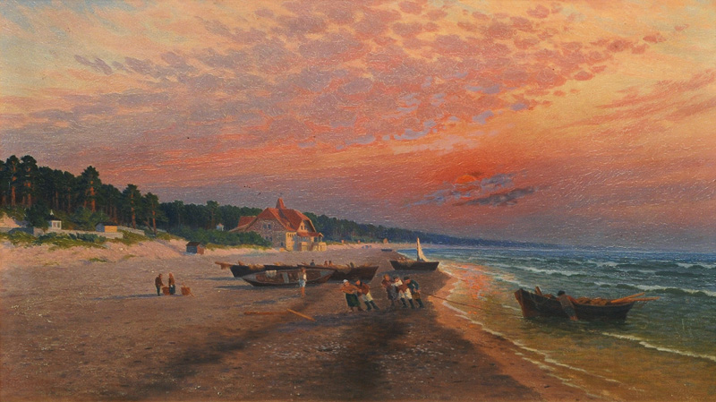 Russische Schule, frühes 20. Jh. - Abendstimmung in Riga-Strand (Jurmala) Abendstimmung in Riga-Strand (Jurmala)