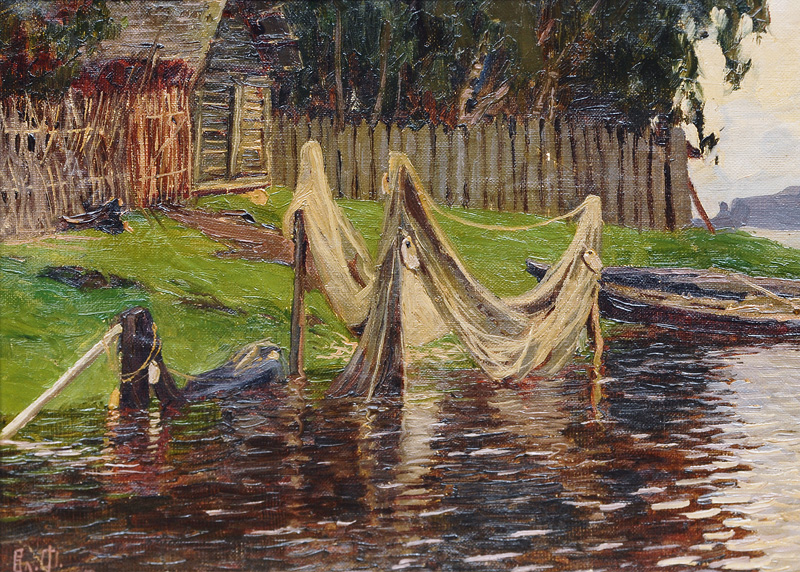 Fishing Nets on the Riverbank
