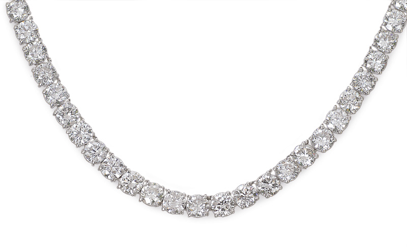A fine, high quality diamond necklace
