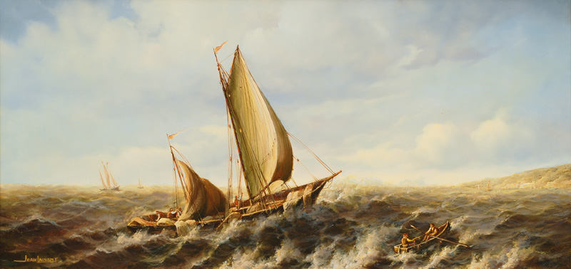 Segelboote vor der Küste