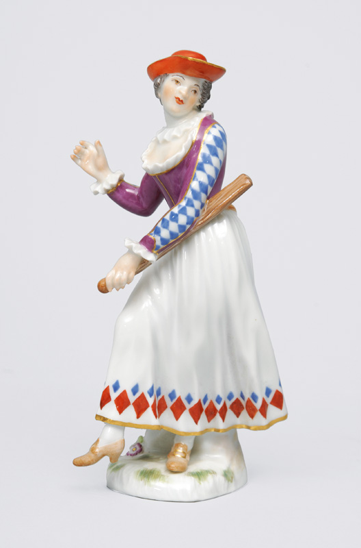 A figurine "Harlekinette" of "Commedia dell`Arte"
