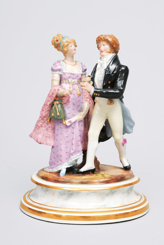 A figurine group "Gallant regency couple"