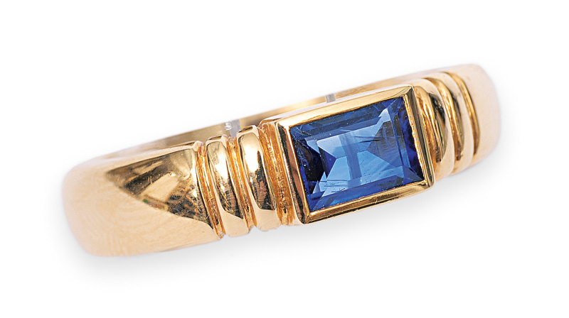 A sapphire ring