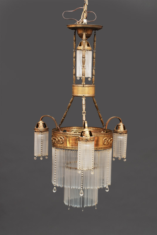 An Art-Nouveau ceiling light