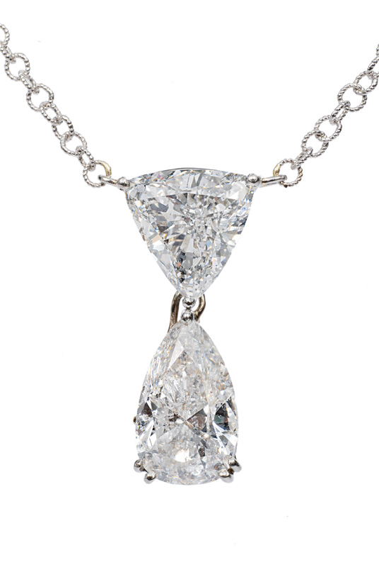 An extraordinary fine-white diamond necklace