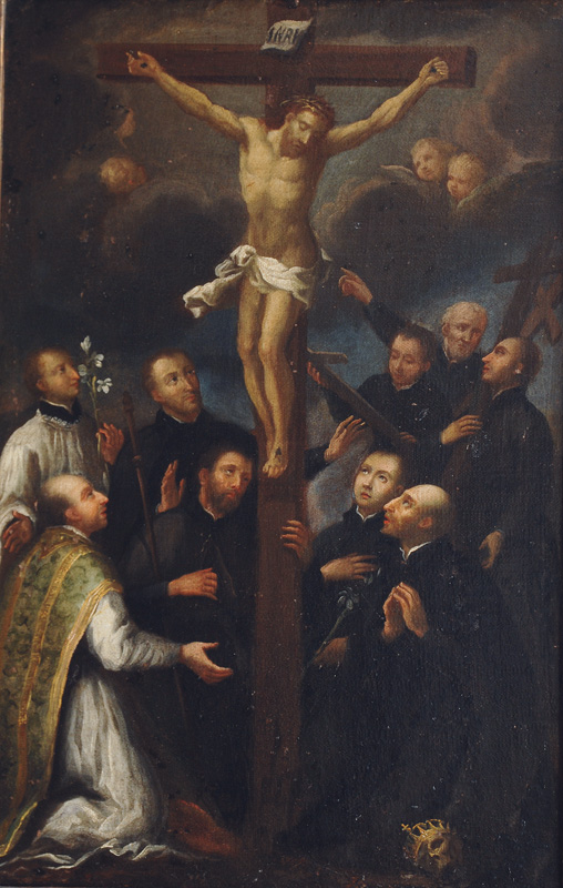 Christus am Kreuz mit Adoranten