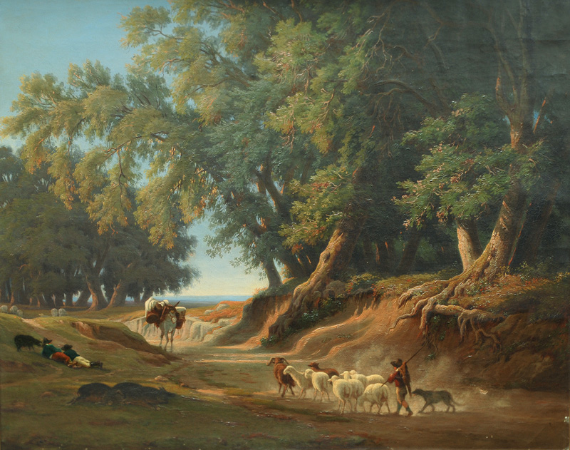 Shepherd Boy in Italian Landscape