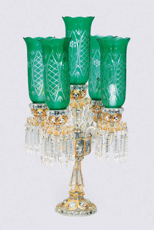 A pompous crystal candle stick