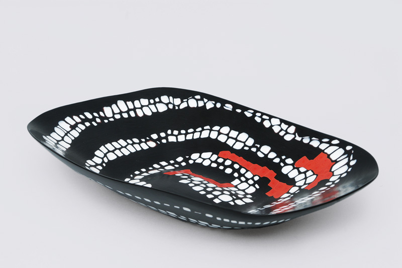 An extraordinary "Serpente" bowl by Venini
