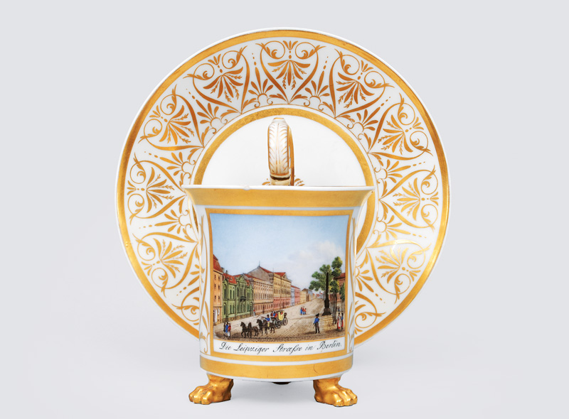 A cup with view of "Leipziger Straße"