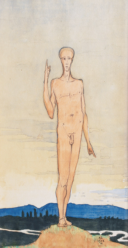 Albert Schmidt - Standing Male Nude Standing Male Nude