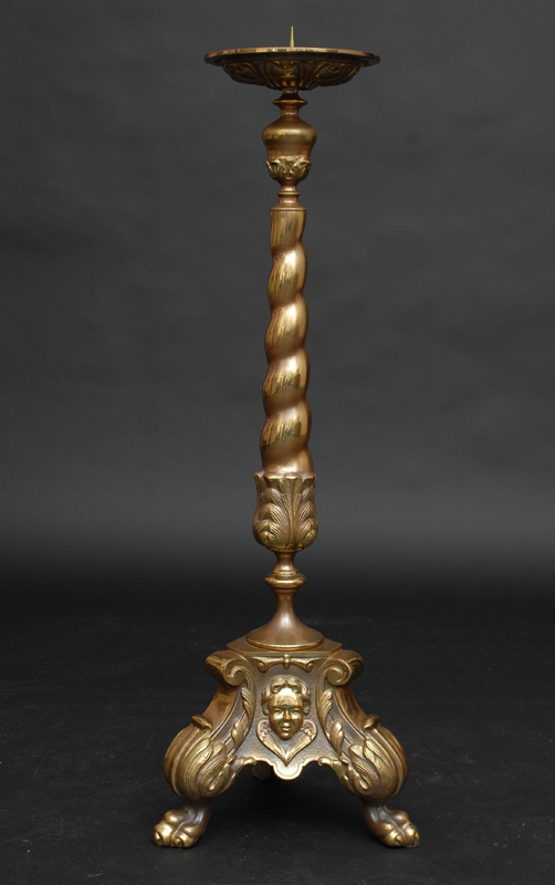 A large altar candlestick in Baroque style