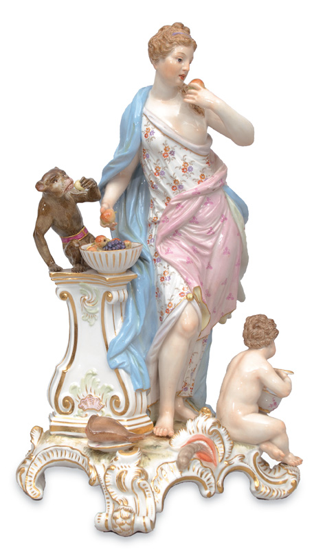 An allegoric figurine "The taste" of serie "The 5 senses"