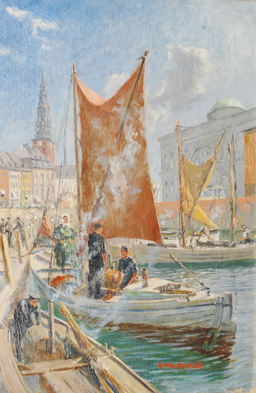 Fischer im Hafen von Kopenhagen