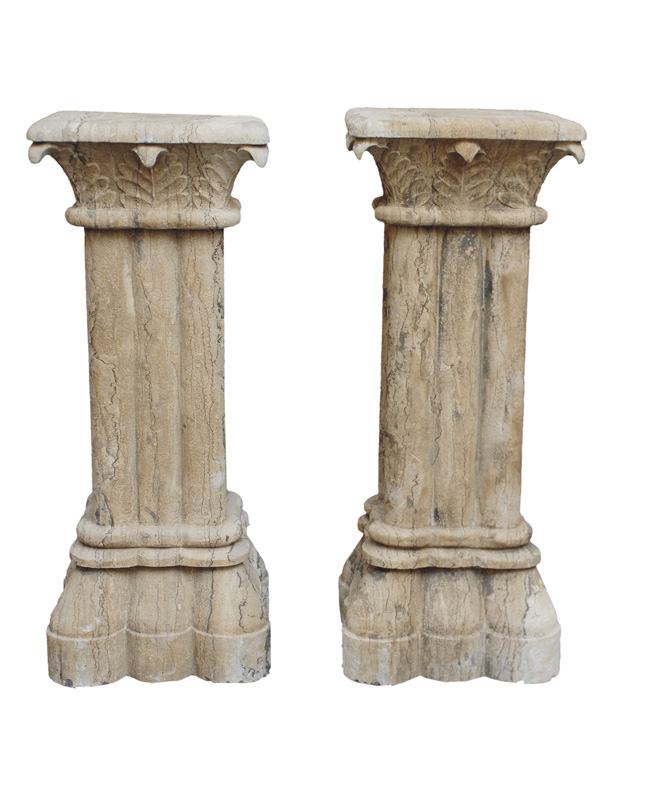 A pair of corinthian columns