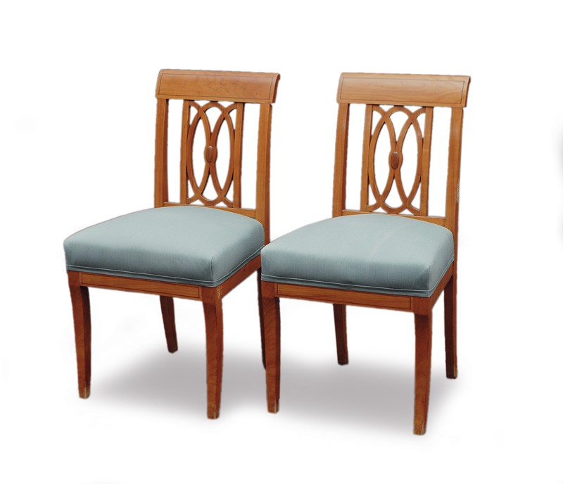 A pair of chairs in the style of Biedermeier