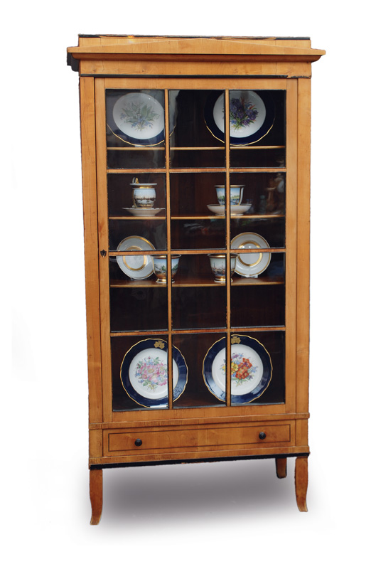 A Biedermeier glass cabinet