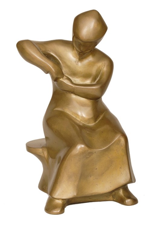 A bronze figure "Sitting woman"