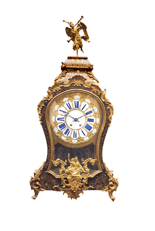 A large Boulle mantle clock