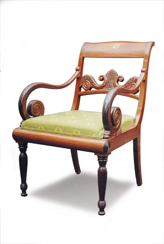 An armchair in the style of Biedermeier