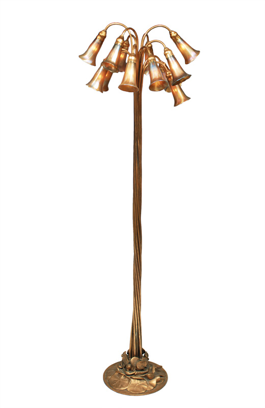 A rare floor lamp "Pond lily - Favrile"