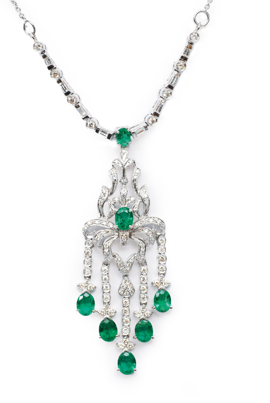 An emerald necklace