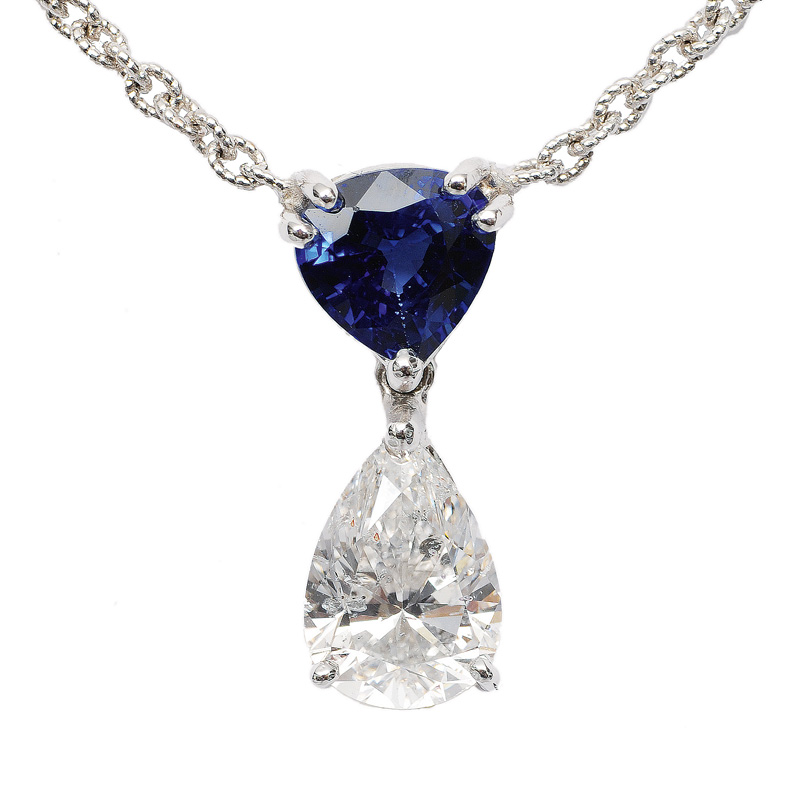 Saphir-Diamant-Collier