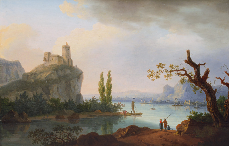 Rocky coastal Landscape with Castle